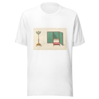 Tripod firescreen. Folding foot-stool firescreen. by Thomas Sheraton T-Shirt