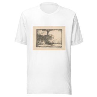 Landschap met drie figuren by Abraham de Miranda T-Shirt
