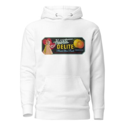 Hearts Delite Florida Citrus Fruit Label by Anonymous Hoodie