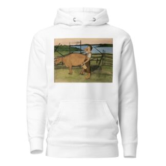 Morning Milking by Hugo Simberg Hoodie