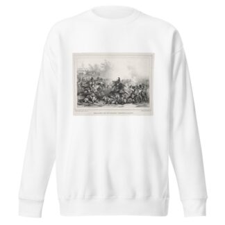 Charge de Hussards Républicains by Denis Auguste Marie Raffet Sweatshirt