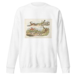 A hunter with dogs chasing a stag by Henry Thomas Alken Sweatshirt