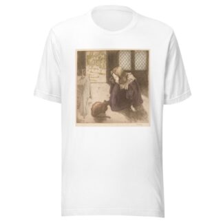 Interior, Little Girl with Cat by Alfredo Müller T-Shirt