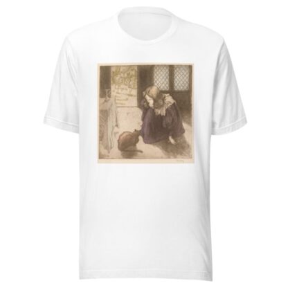 Interior, Little Girl with Cat by Alfredo Müller T-Shirt