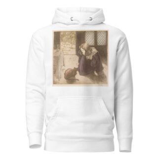 Interior, Little Girl with Cat by Alfredo Müller Hoodie