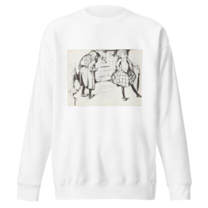 A wealthy girl turns up her nose at a poor girl, who is carrying a baby on her back. by Rose Cecil O'Neill Sweatshirt
