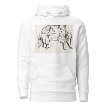 A wealthy girl turns up her nose at a poor girl, who is carrying a baby on her back. by Rose Cecil O'Neill Hoodie