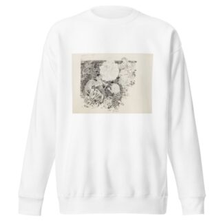 A woman, holding a paper by Will Crawford Sweatshirt