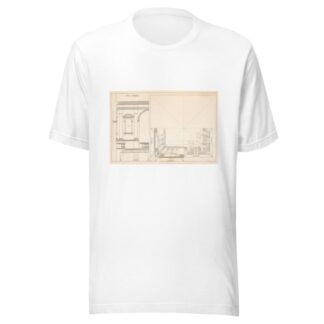 An horizontal projection of architecture in a square ceiling by Andrea Pozzo T-Shirt