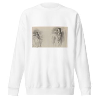 Melancholy woman; two sketches by Felix Octavius Carr Darley Sweatshirt