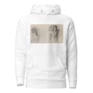 Melancholy woman; two sketches by Felix Octavius Carr Darley Hoodie
