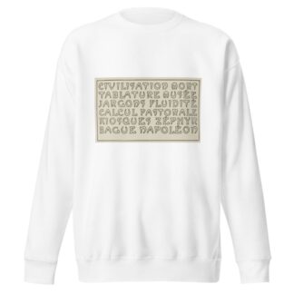 Modern French Capitals 2 by Frank Chouteau Brown Sweatshirt