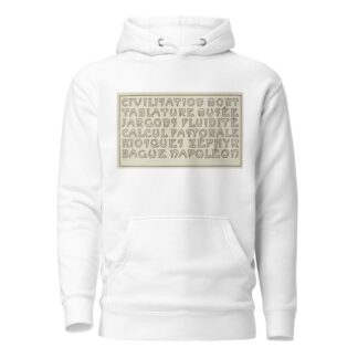Modern French Capitals 2 by Frank Chouteau Brown Hoodie