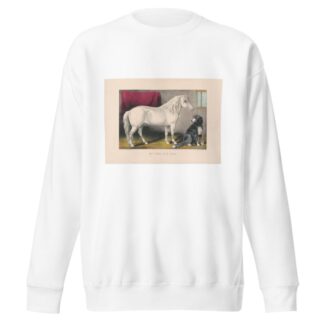 My pony and dog by Currier & Ives. Sweatshirt