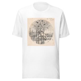 Vader en zoon kijken naar kraai Gerrit in een boom by D. Viel T-Shirt