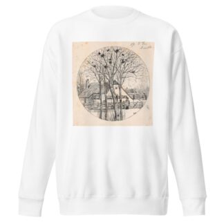 Vader en zoon kijken naar kraai Gerrit in een boom by D. Viel Sweatshirt