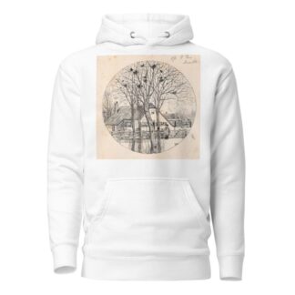 Vader en zoon kijken naar kraai Gerrit in een boom by D. Viel Hoodie