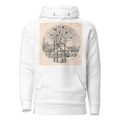 Vader en zoon kijken naar kraai Gerrit in een boom by D. Viel Hoodie