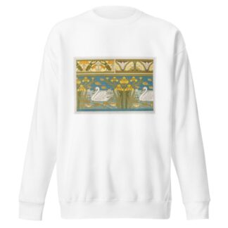 Lucanes et champignons, oxalides et papillons, bordure; cygnes, iris et nénuphars, émail cloisonné by Maurice Pillard Verneuil Sweatshirt