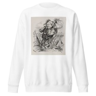 Caricature of President Chester Arthur, here accused of using the Treasury surplus to build up the Navy.. by Bernard Gillam Sweatshirt