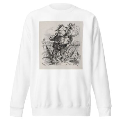 Caricature of President Chester Arthur, here accused of using the Treasury surplus to build up the Navy.. by Bernard Gillam Sweatshirt
