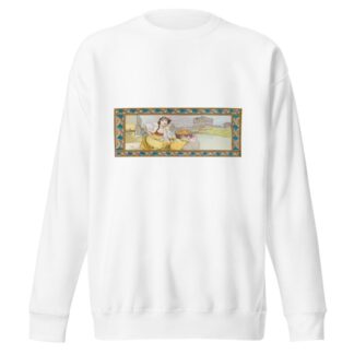 Design for a box of Lefèvre-Utile biscuits by Alphonse Mucha Sweatshirt