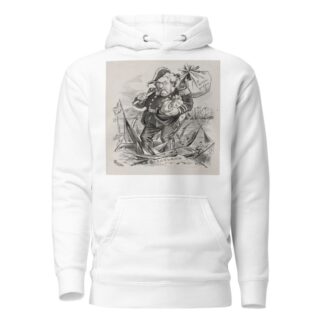 Caricature of President Chester Arthur, here accused of using the Treasury surplus to build up the Navy.. by Bernard Gillam Hoodie