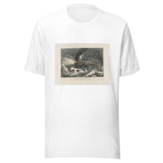 American railroad scene; snowbound by Currier & Ives. T-Shirt