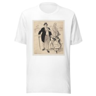 A man representing South America walks with a small woman by Louis Glackens T-Shirt