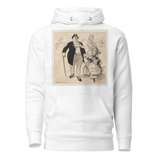 A man representing South America walks with a small woman by Louis Glackens Hoodie