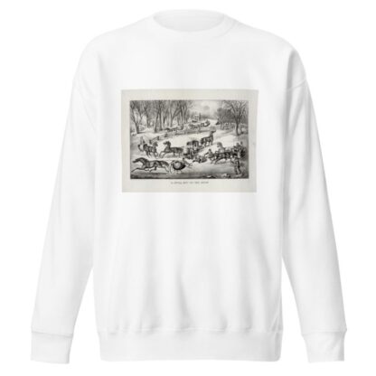 A ‘spill out’ on the snow by Currier & Ives. Sweatshirt