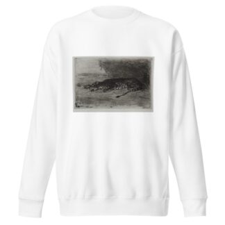 Tiger Sleeping at the Entrance to His Lair by Eugène Delacroix Sweatshirt