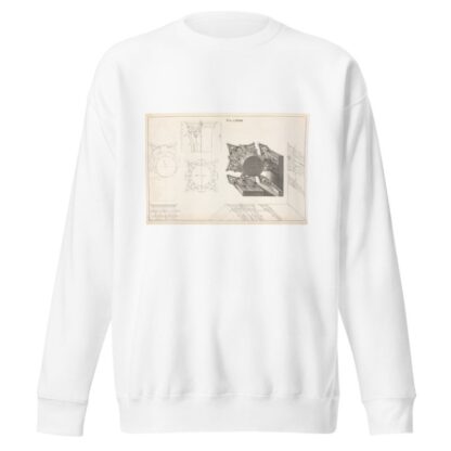 A Corinthian capital horizontally contracted in perspective. by Andrea Pozzo Sweatshirt