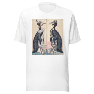 Two penguins , male and female by Sergey Yurievich Sudeikin T-Shirt