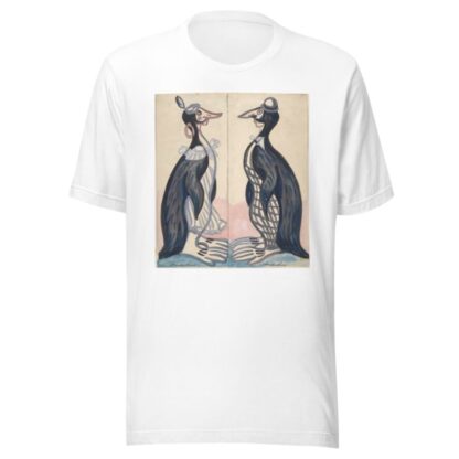 Two penguins , male and female by Sergey Yurievich Sudeikin T-Shirt