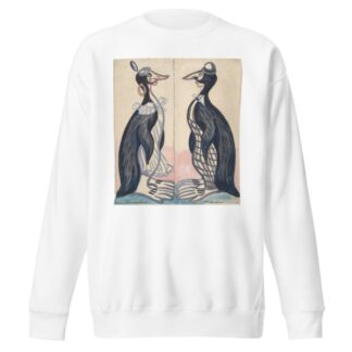 Two penguins , male and female by Sergey Yurievich Sudeikin Sweatshirt