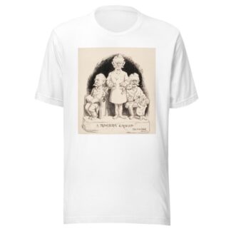 A sculpture of the same man reading, tearing a man in half, and giving another man a coin by William Henry Walker T-Shirt