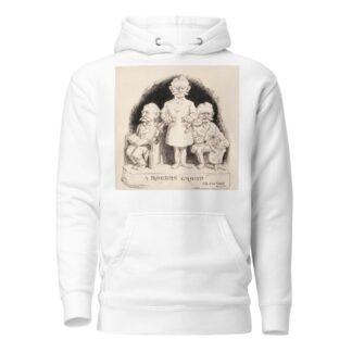 A sculpture of the same man reading, tearing a man in half, and giving another man a coin by William Henry Walker Hoodie