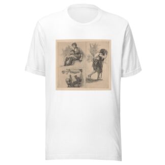 Drie voorstellingen met menselijke figuren. by Johannes Josephus Aarts T-Shirt
