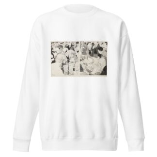 Two forms of gambling; on left the stock market, on the right a casino by Will Crawford Sweatshirt