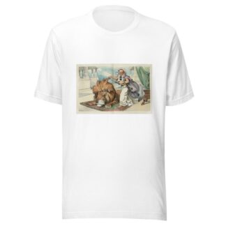 Will the lion allow himself to be shorn of his strength by John Samuel Pughe T-Shirt