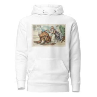 Will the lion allow himself to be shorn of his strength by John Samuel Pughe Hoodie