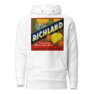 Richland Brand Citrus Label by Anonymous Hoodie