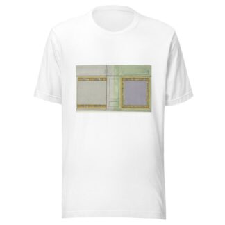 Ontwerp voor kamerversiering met twee rechthoekige panelen in paars en grijs by Abraham Meertens T-Shirt