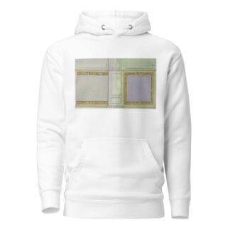 Ontwerp voor kamerversiering met twee rechthoekige panelen in paars en grijs by Abraham Meertens Hoodie