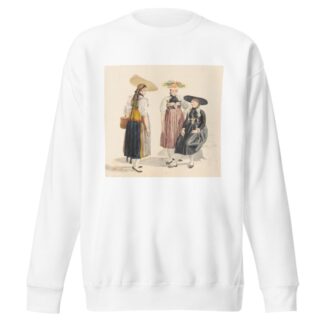 Groupe de trois paysannes du Canton de Zoug by Gabriel Lory the Younger Sweatshirt