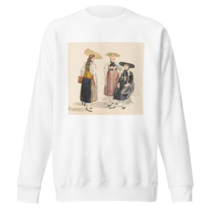 Groupe de trois paysannes du Canton de Zoug by Gabriel Lory the Younger Sweatshirt