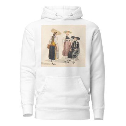 Groupe de trois paysannes du Canton de Zoug by Gabriel Lory the Younger Hoodie