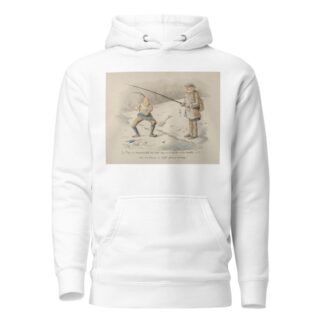 The Pike is a voracious fish and bites readily in the Winter months–Old Gentleman is VERY fond of fishing by John Leech Hoodie