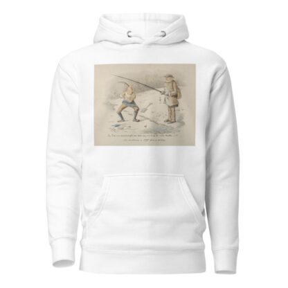 The Pike is a voracious fish and bites readily in the Winter months–Old Gentleman is VERY fond of fishing by John Leech Hoodie